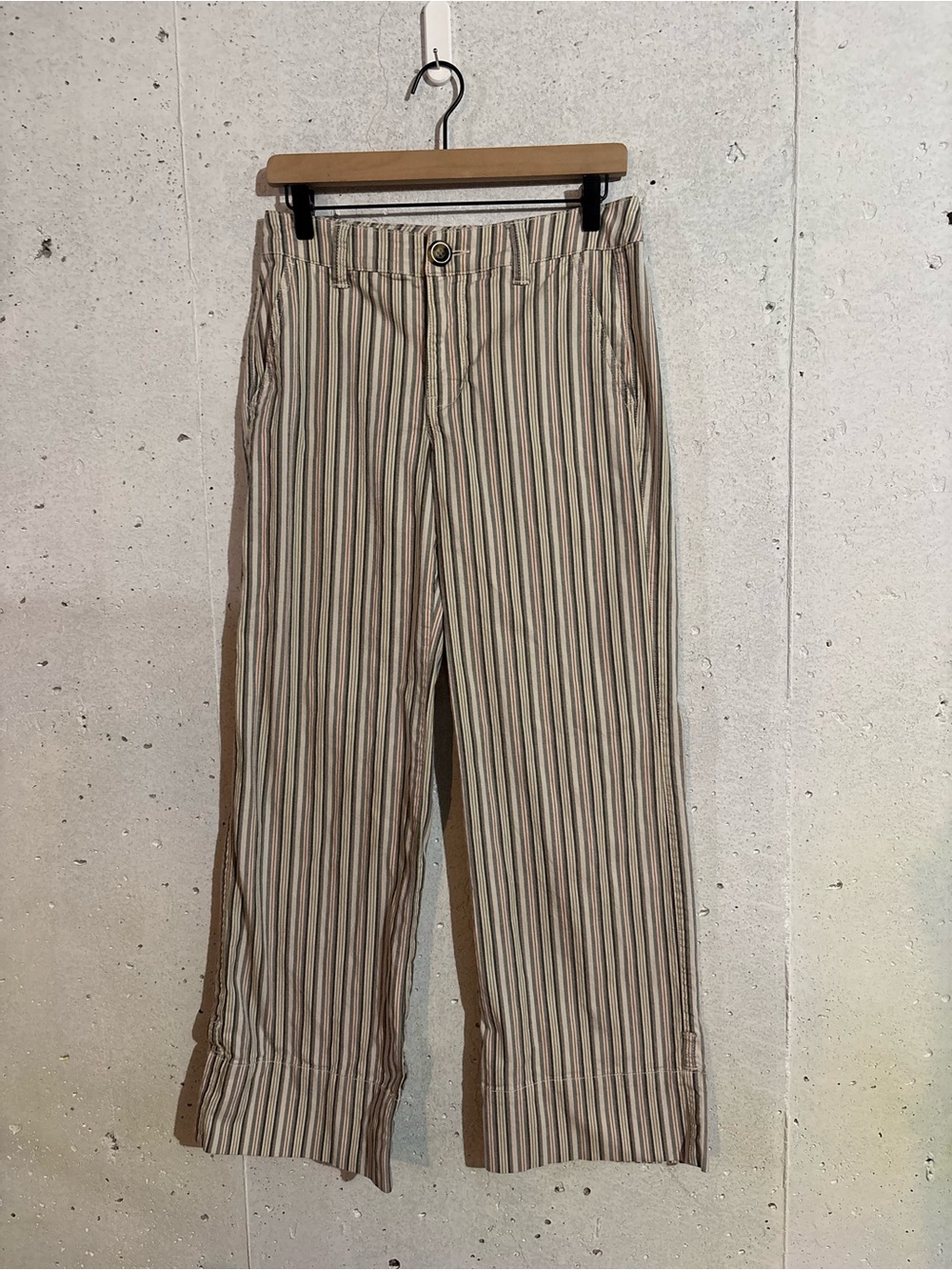 Cabi Wide Leg High Rise Striped Trousers | Size: 4